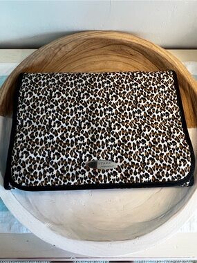 SILPADA  jewelry case Leopard Pattern Cosmetic Case - Black, Brown, White